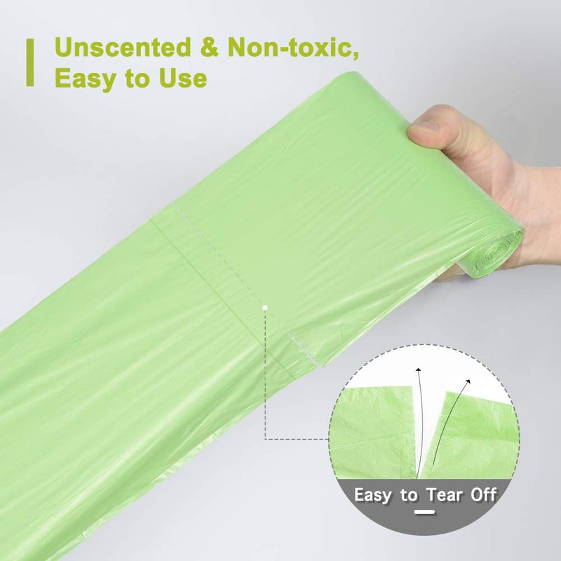 Jaoul Trash Bags 1.2 Gallon, Small Garbage Bags, Strong & Unscented Mini Trash Bags for Kitchen, Bathroom, Office, Restroom, Car, Green, 80 Counts - Image 5